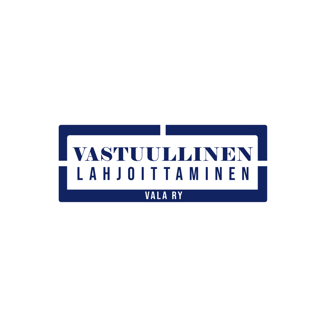 Vastuullinen lahjoittaminen ry logo.